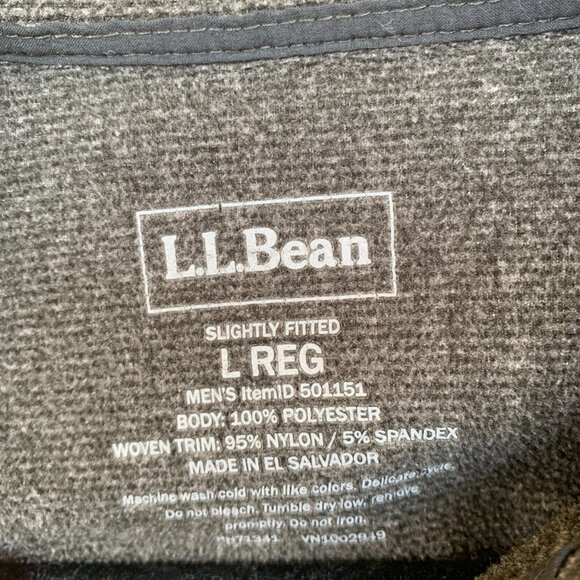 LL Bean North Ridge Fleece Quarter Zip Size Men's Large - Picture 4 of 4